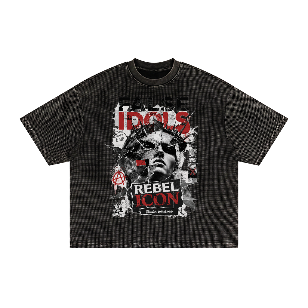 Textured Waffle Washed Boxy T-Shirt