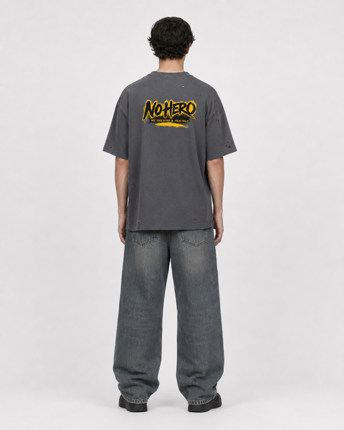 Vintage Washed Distressed Boxy Oversized T-Shirt