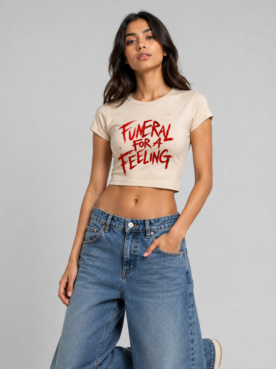Snow Washed Crop Top