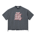 Snow Wash Raw-Hem Boxy T-shirt