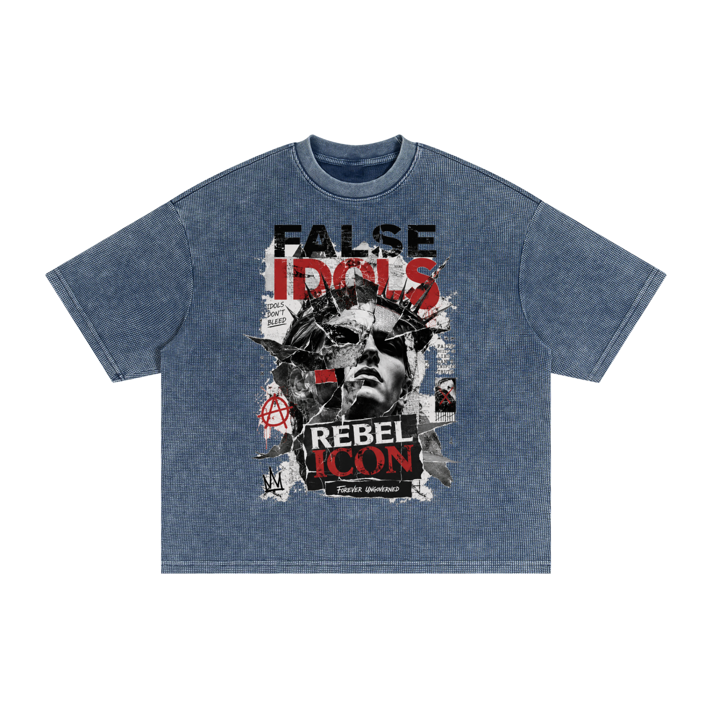 Textured Waffle Washed Boxy T-Shirt