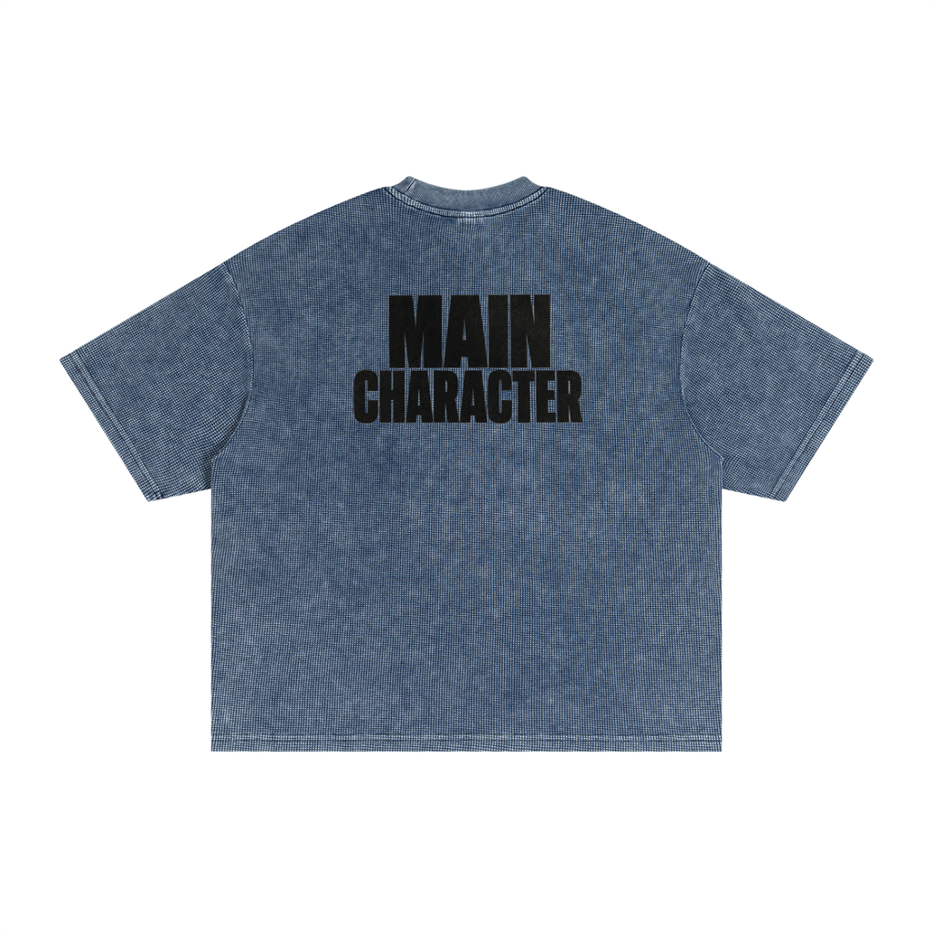 Textured Waffle Washed Boxy T-Shirt