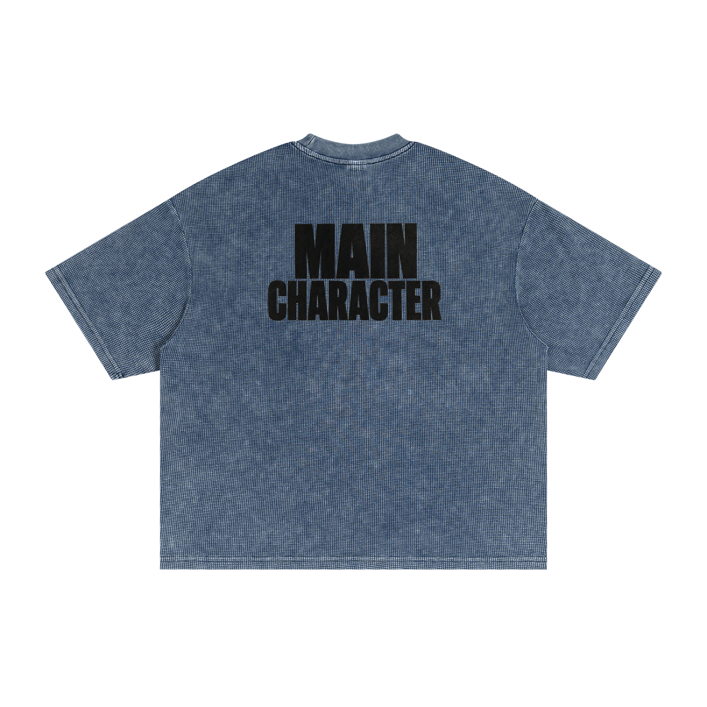 Textured Waffle Washed Boxy T-Shirt