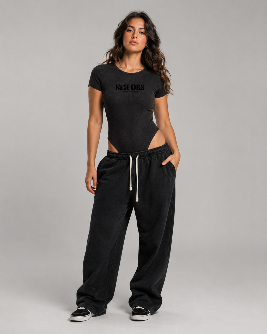 Women's Mineral Wash Crewneck Bodysuit