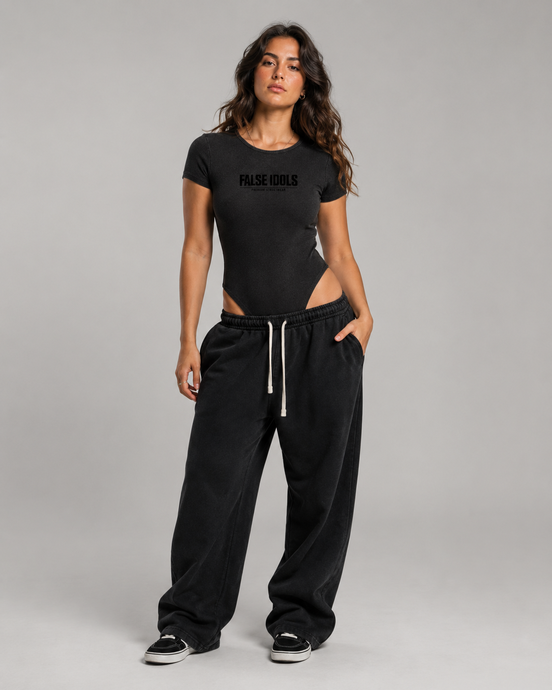 Women's Mineral Wash Crewneck Bodysuit