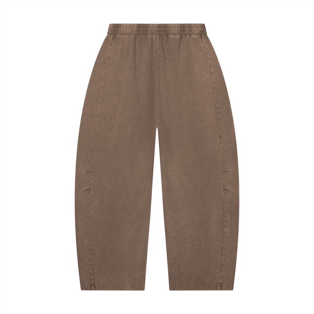 Unisex Mineral Wash Barrel Leg Pants