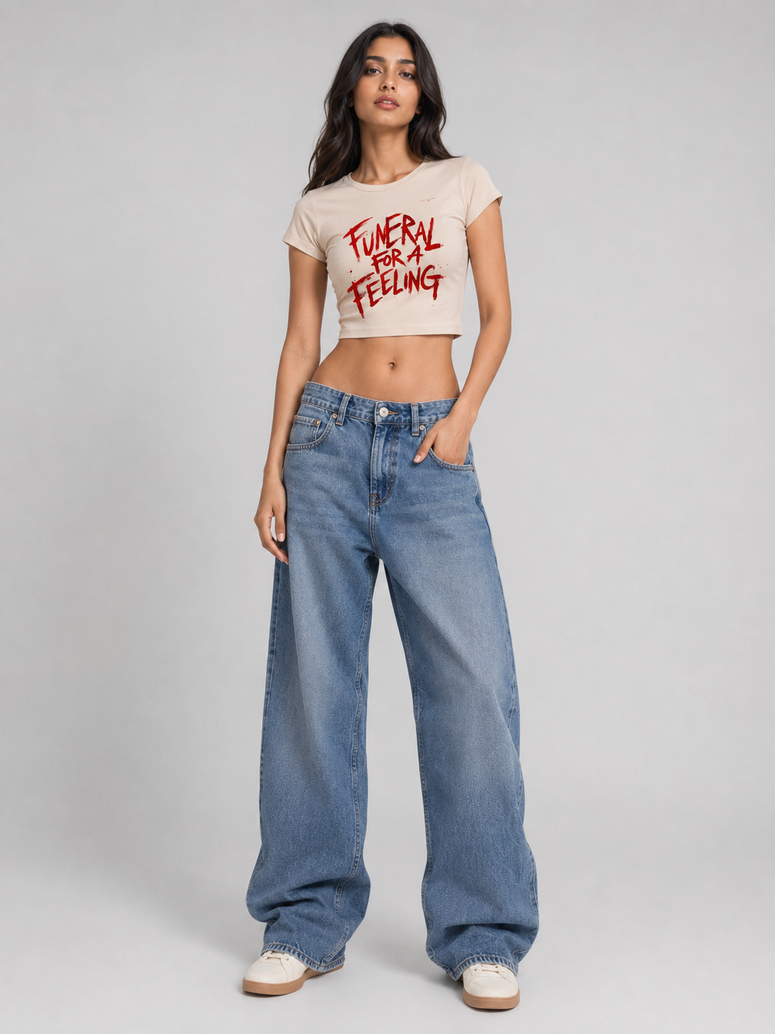 Snow Washed Crop Top