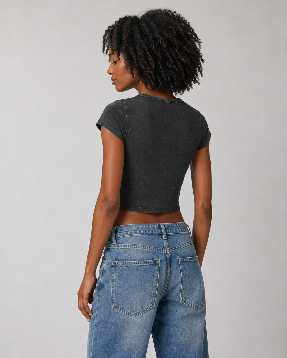 Snow Washed Crop Top