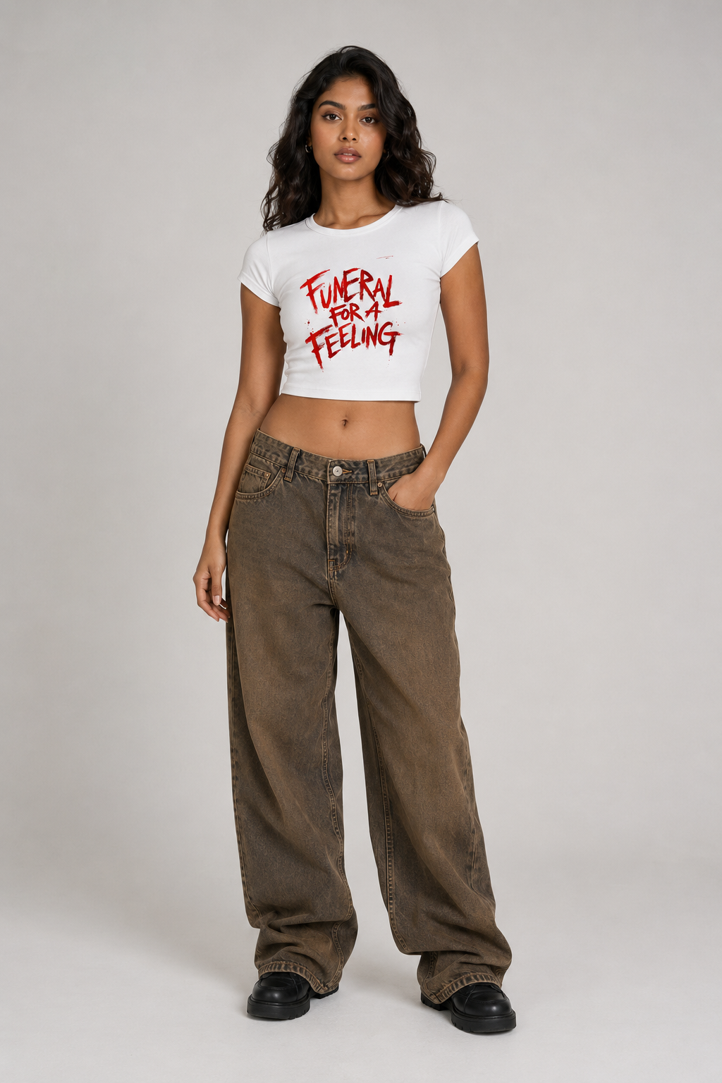 Snow Washed Crop Top
