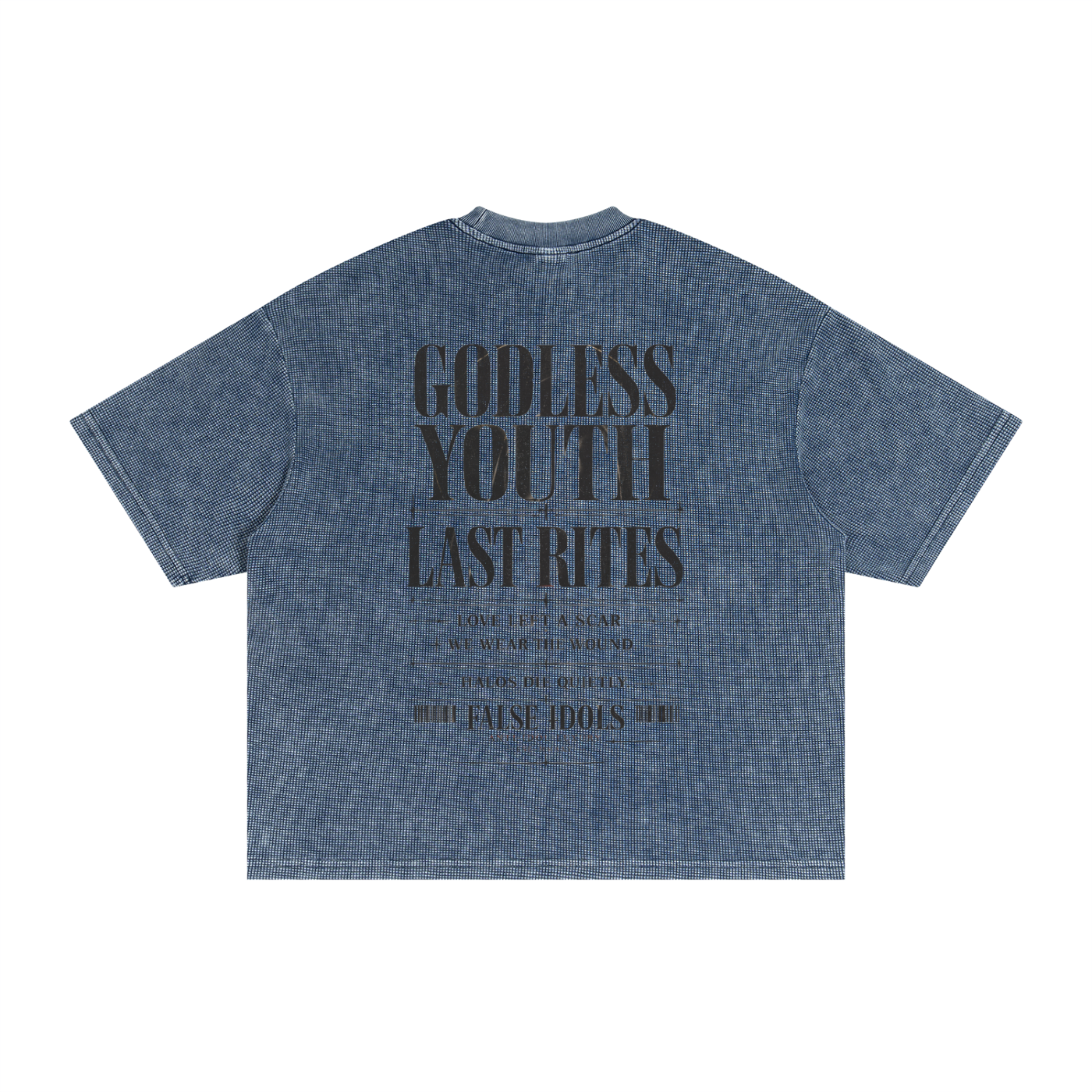 Textured Waffle Washed Boxy T-Shirt