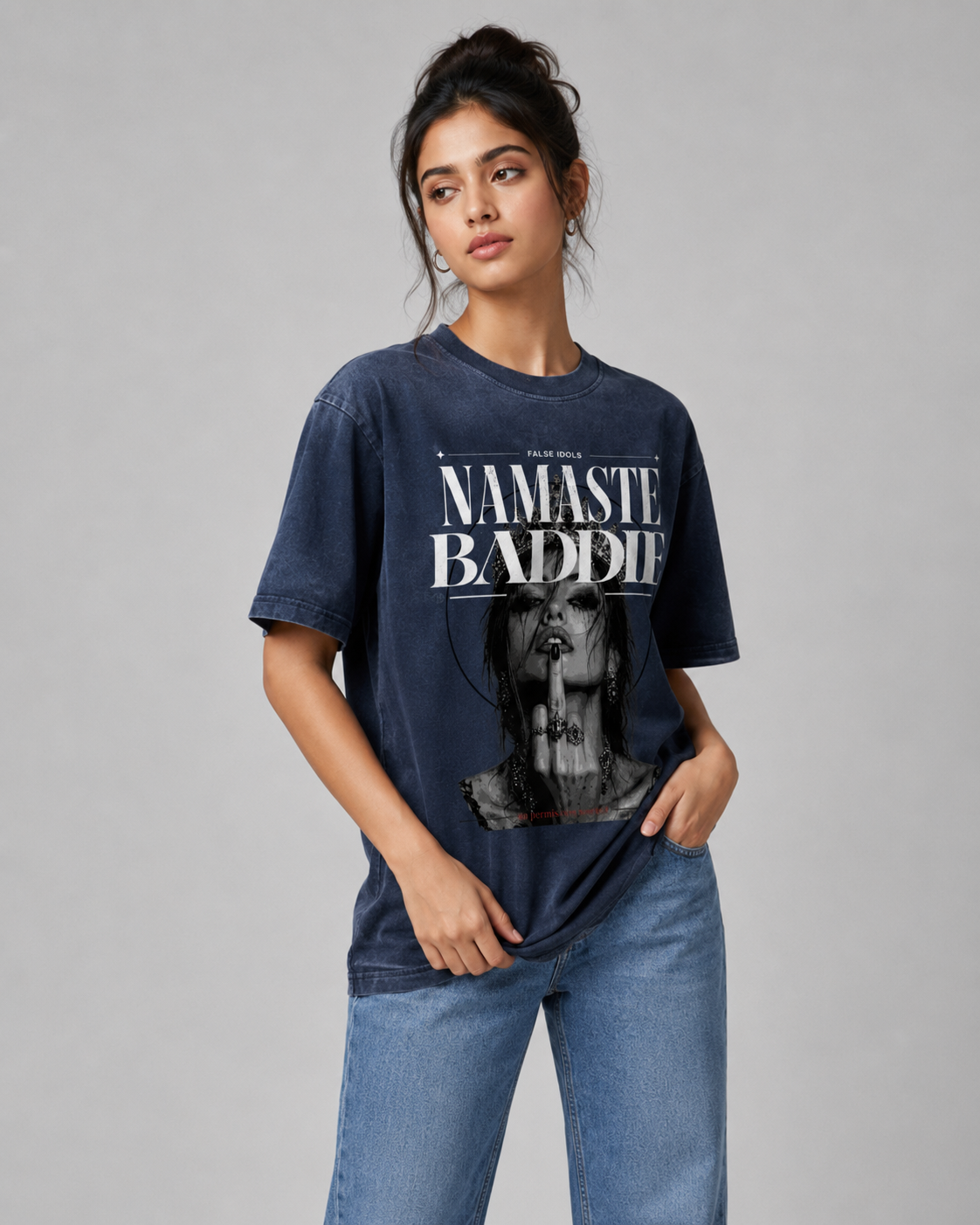Unisex Crew Neck Sunfade Edge T-Shirt