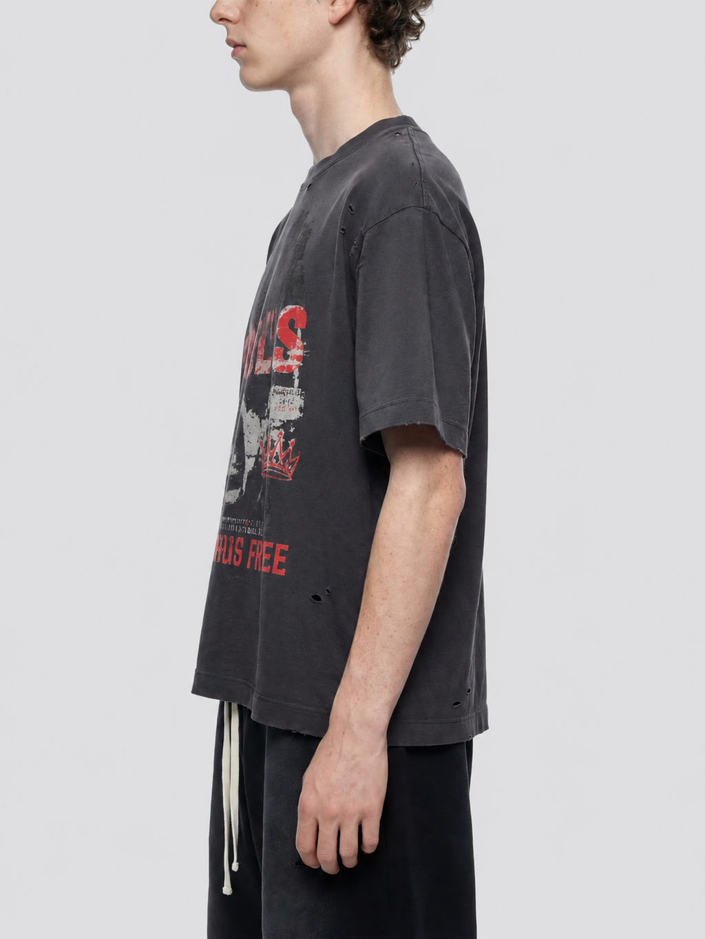 Vintage Washed Distressed Boxy Oversized T-Shirt