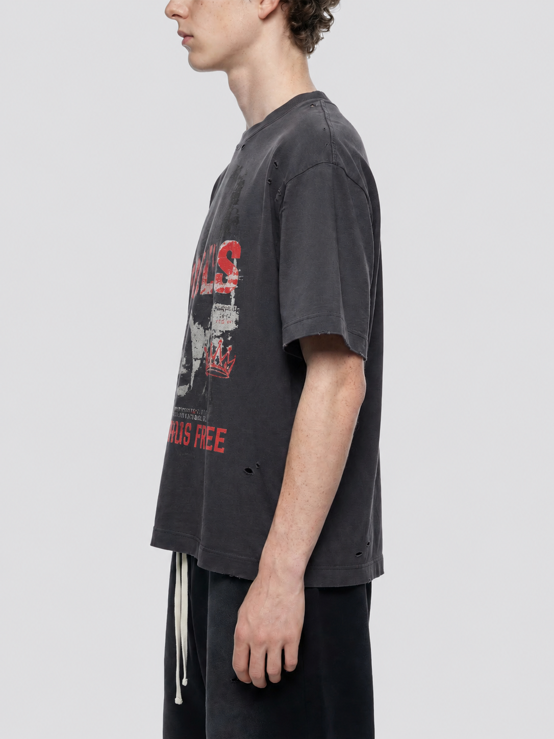 Vintage Washed Distressed Boxy Oversized T-Shirt