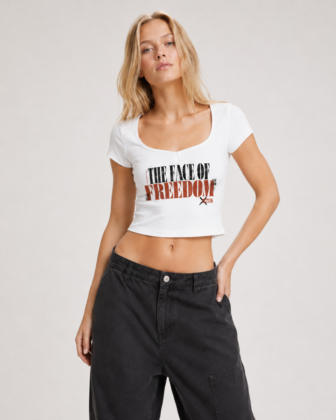 Women's Slim Cap Sleeve Crop T-Shirt