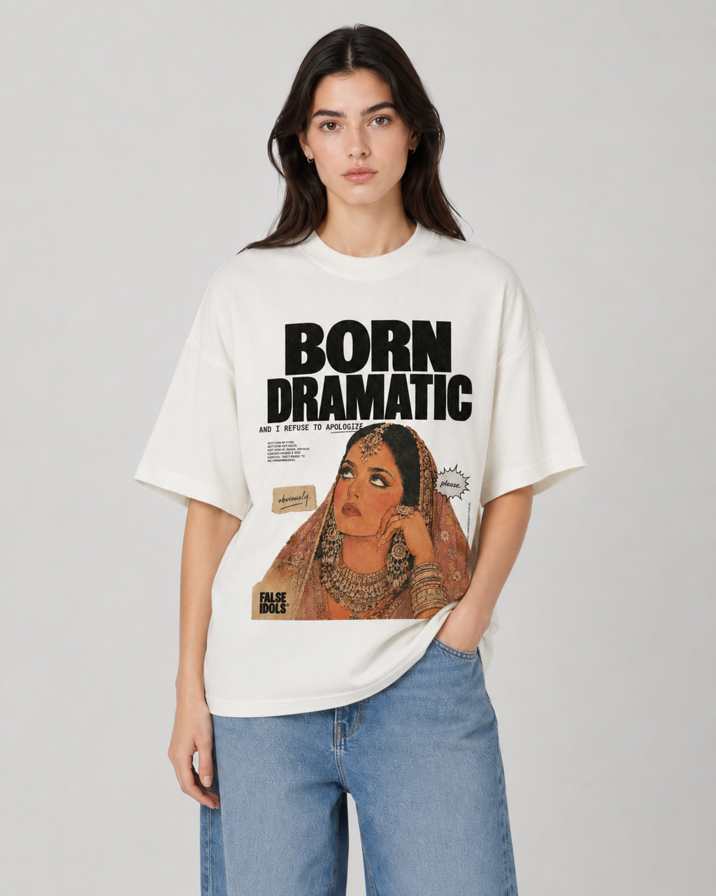 Textured Waffle Washed Boxy T-Shirt