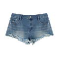 Women's Vintage Wash Raw Hem Denim Shorts