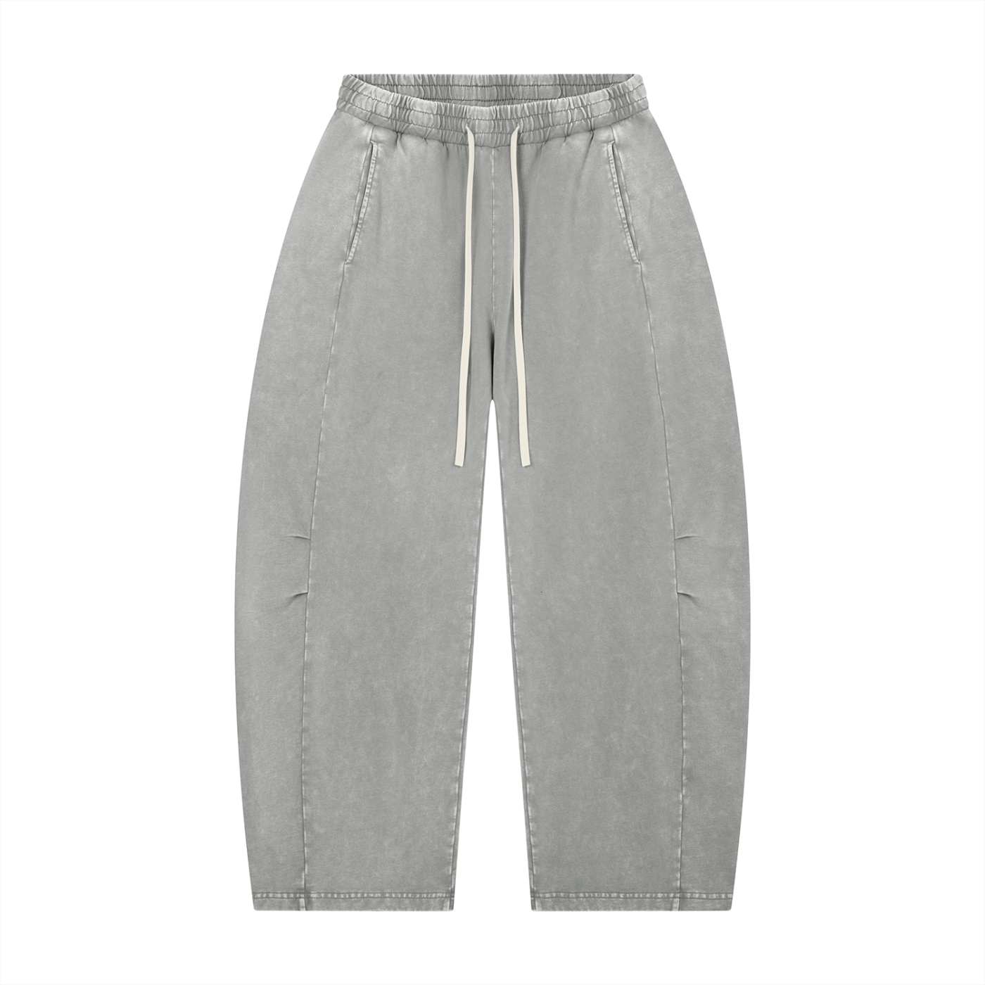 Unisex Mineral Wash Barrel Leg Pants