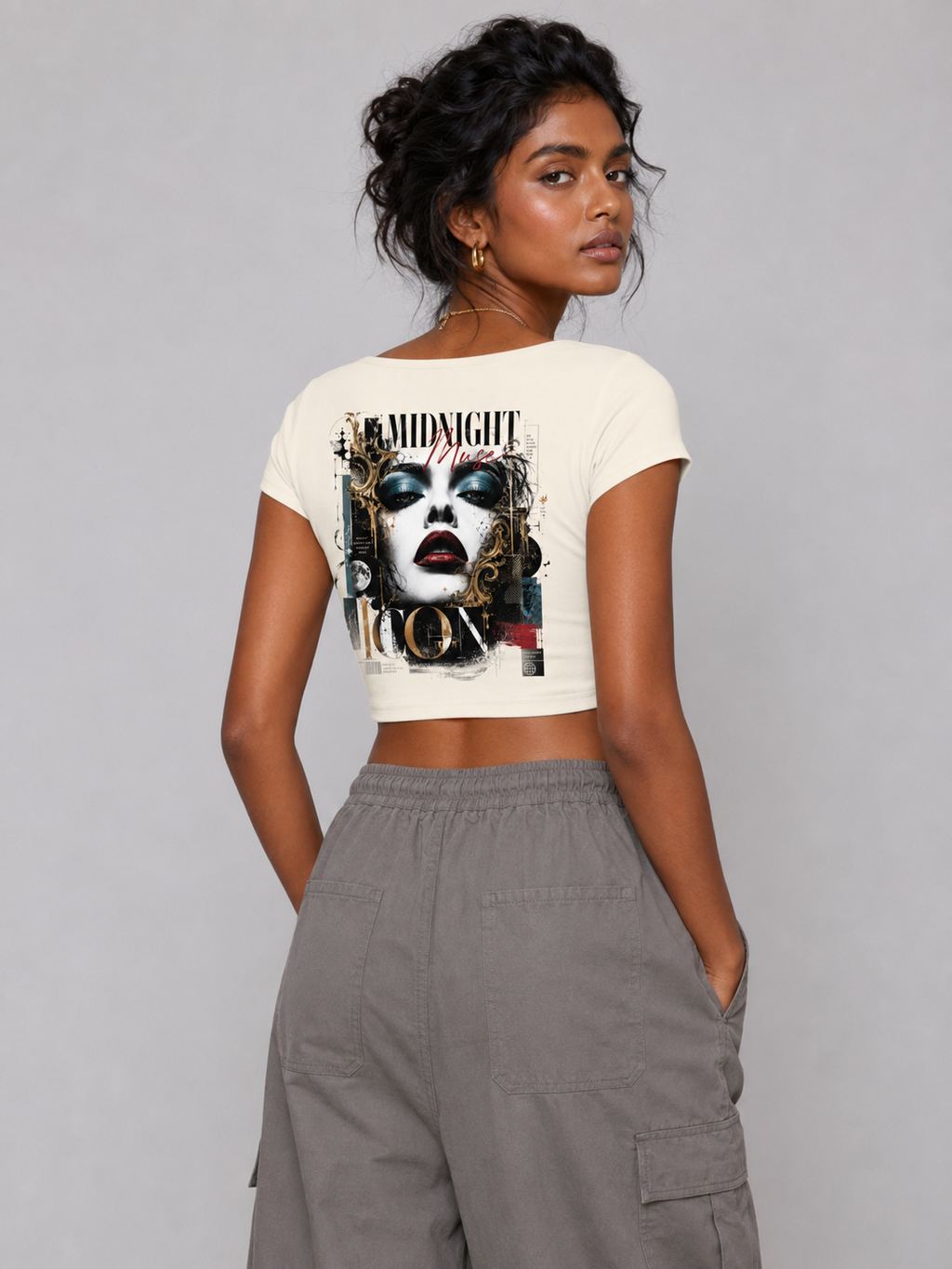 Women's Slim Cap Sleeve Crop T-Shirt