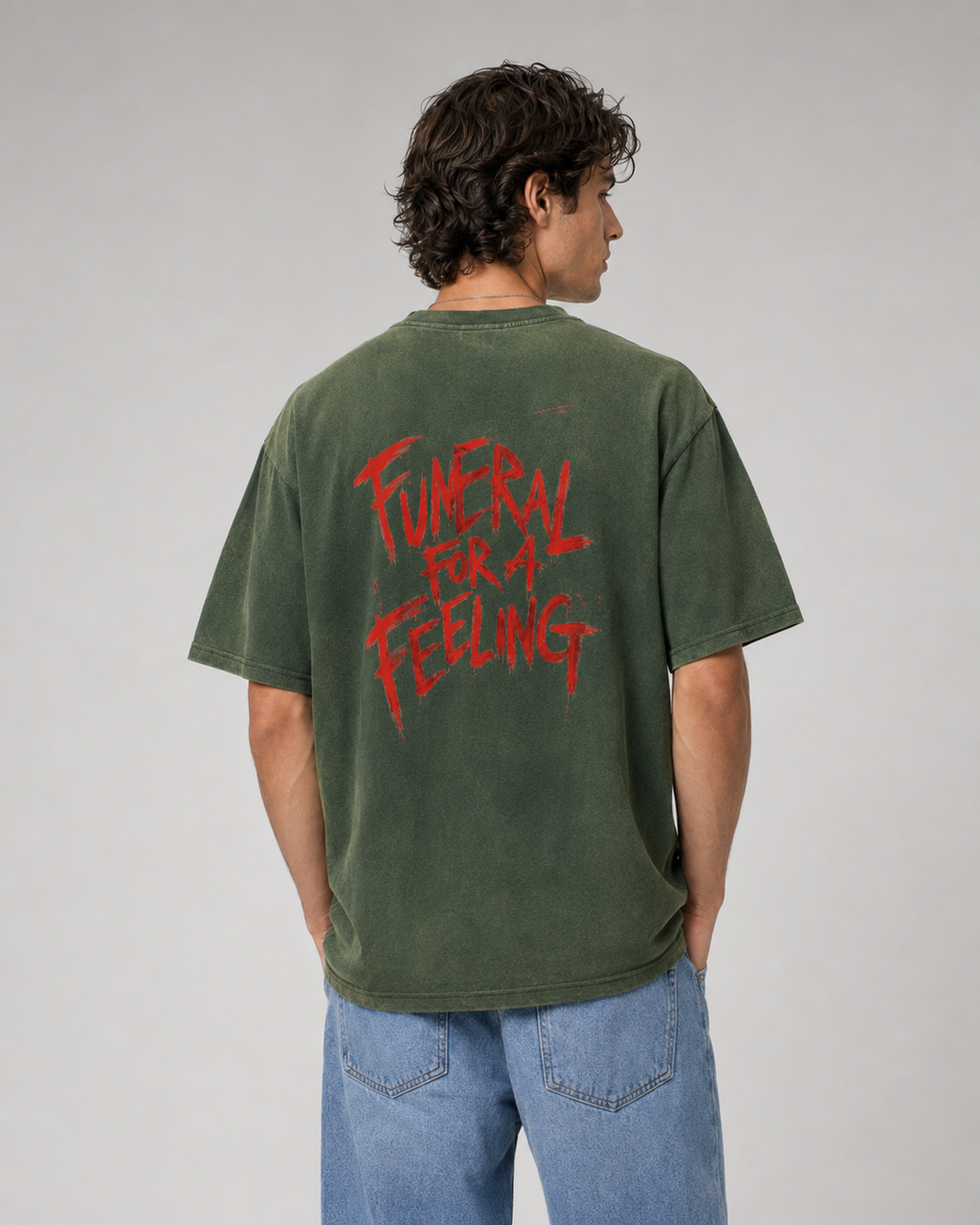 Unisex Crew Neck Sunfade Edge T-Shirt
