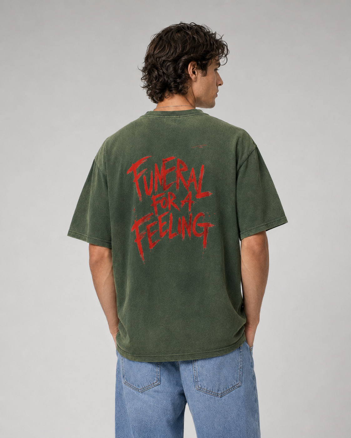 Unisex Crew Neck Sunfade Edge T-Shirt