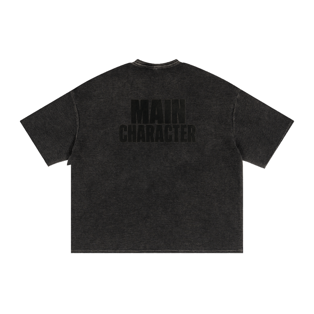 Textured Waffle Washed Boxy T-Shirt