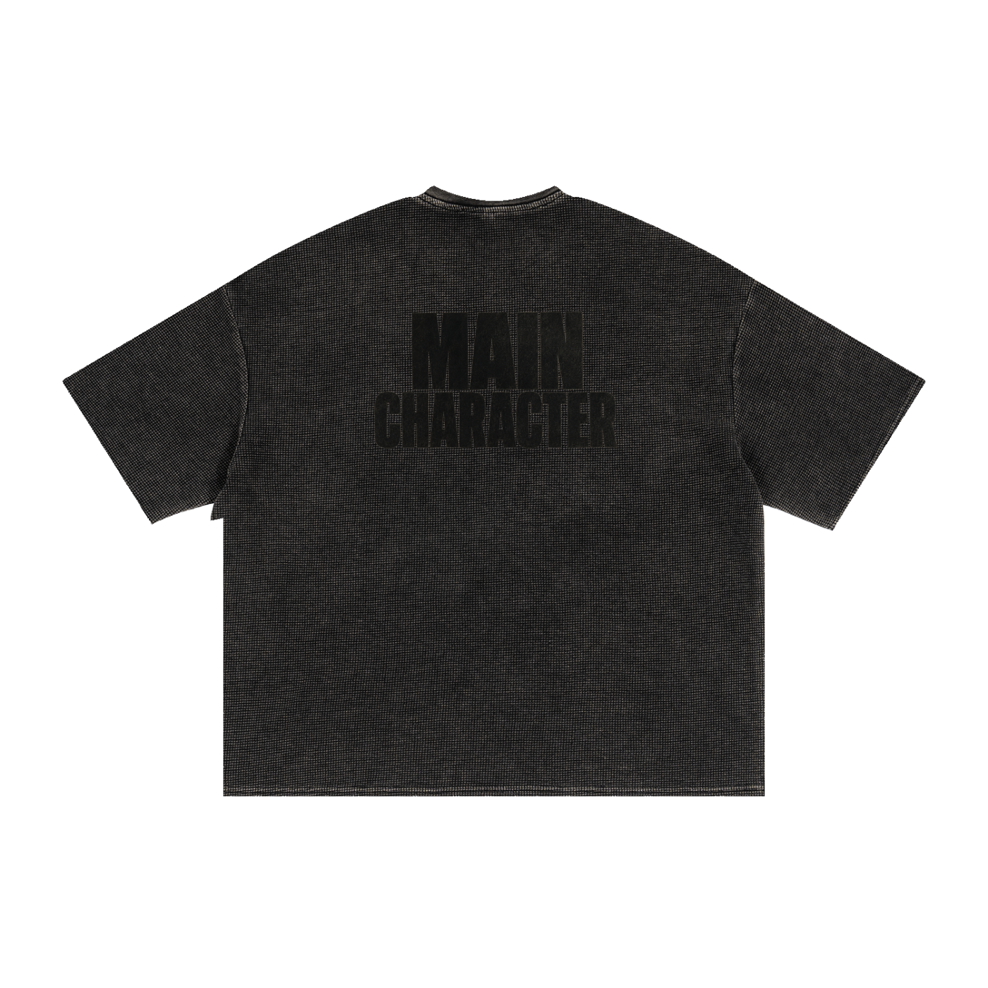 Textured Waffle Washed Boxy T-Shirt
