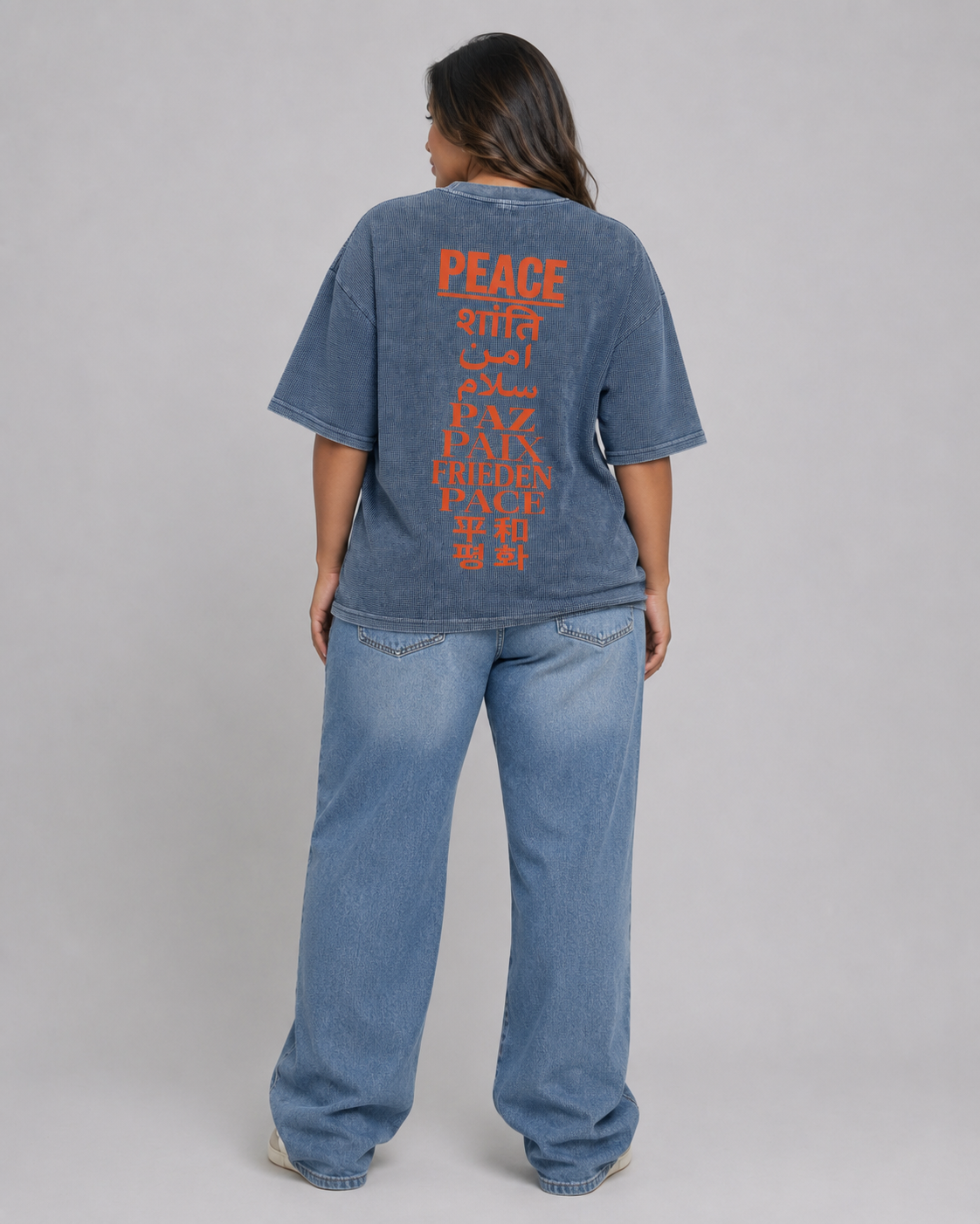 Textured Waffle Washed Boxy T-Shirt