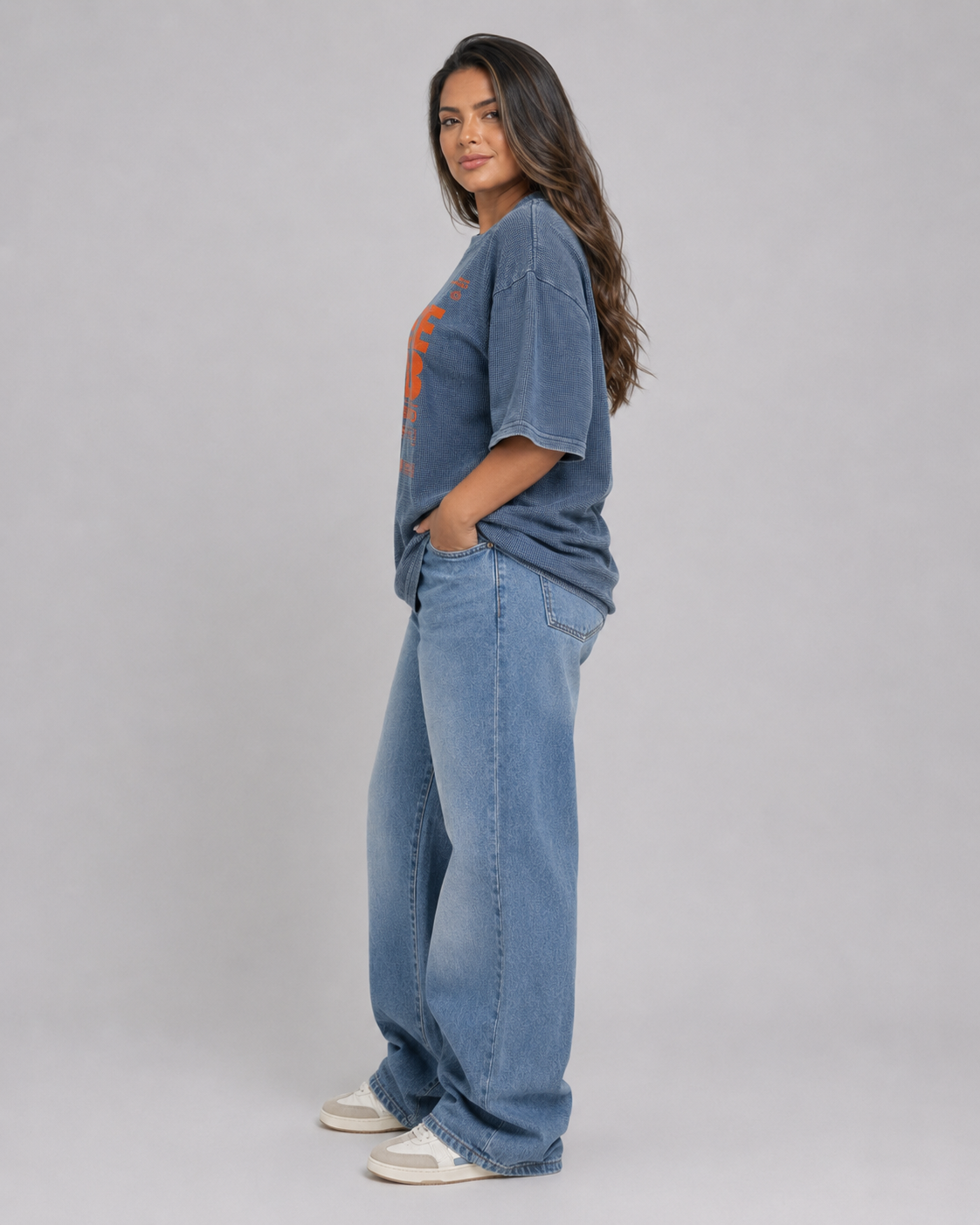 Textured Waffle Washed Boxy T-Shirt