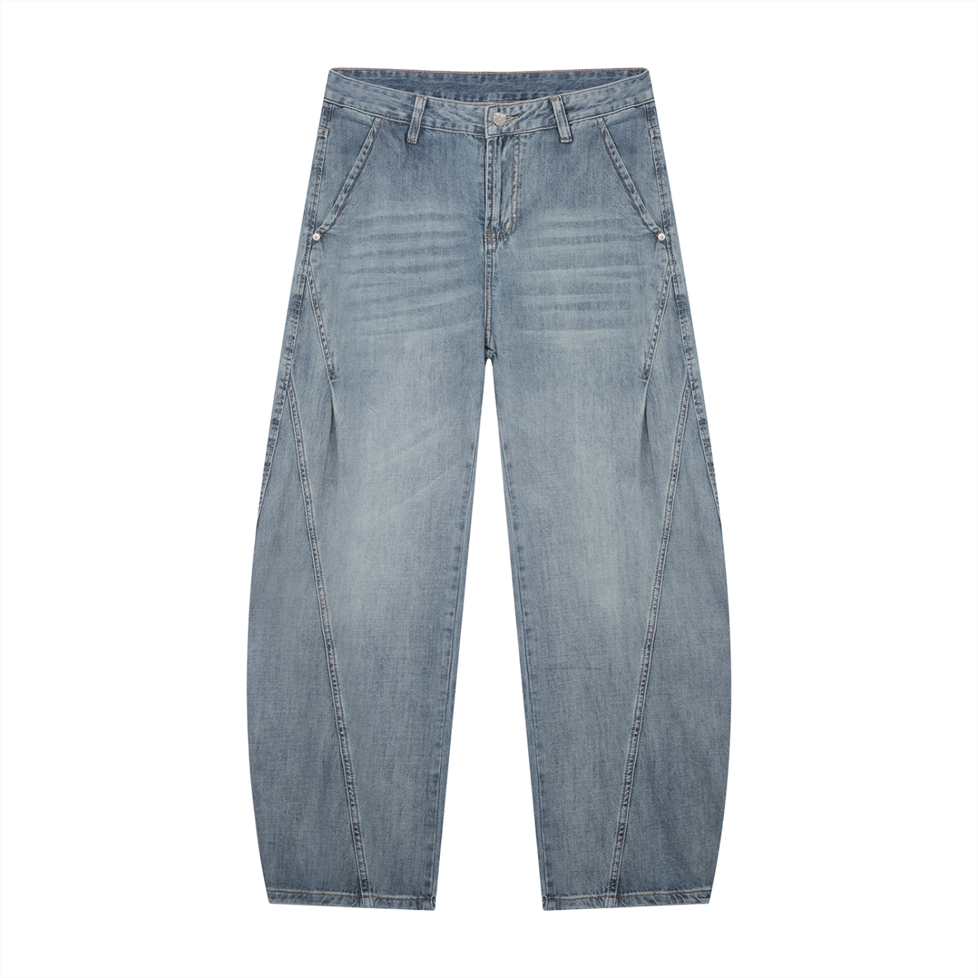 Men's Vintage Wash Barrel Leg Jeans