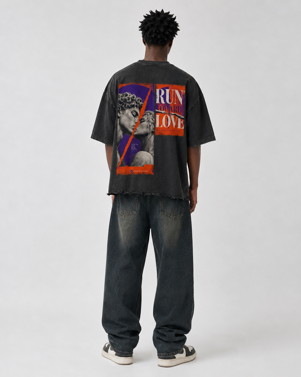 Snow Wash Raw-Hem Boxy T-shirt