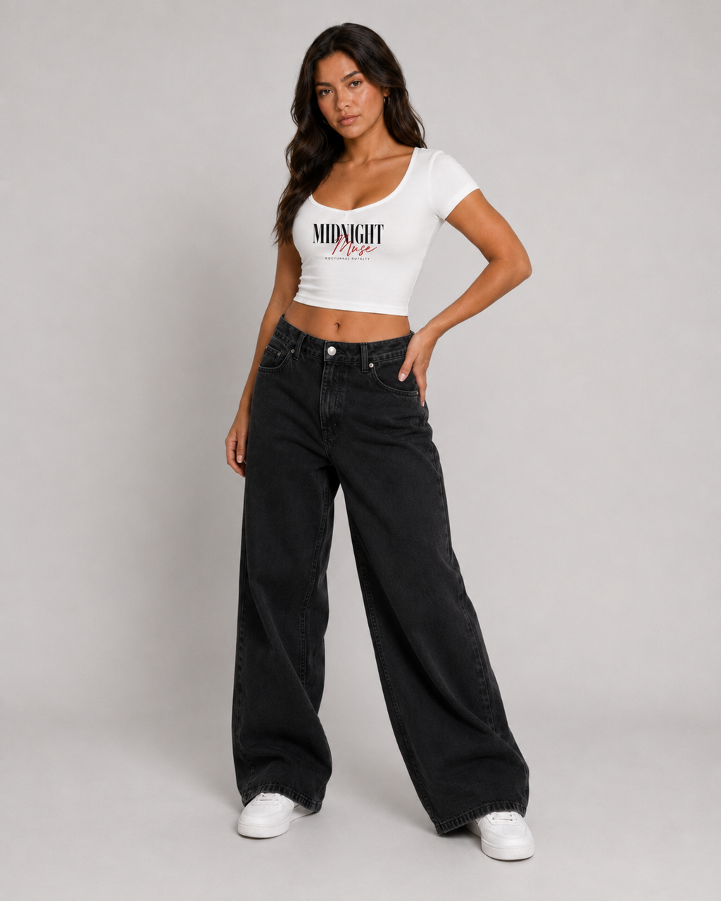 Women's Slim Cap Sleeve Crop T-Shirt