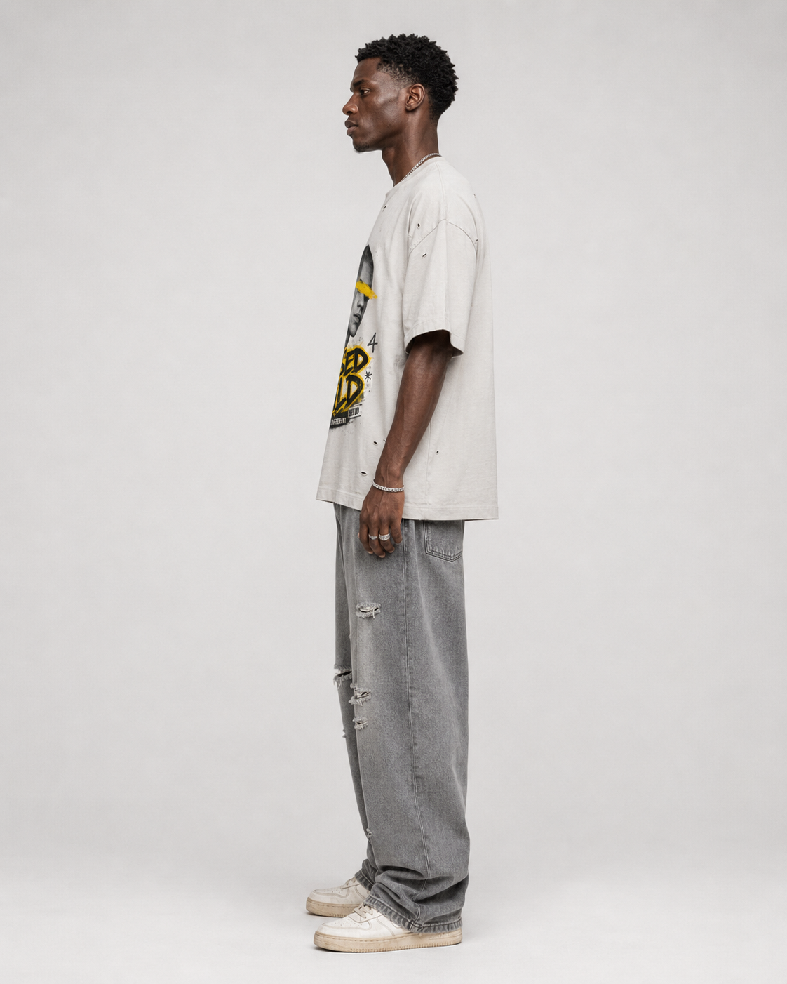 Vintage Washed Distressed Boxy Oversized T-Shirt