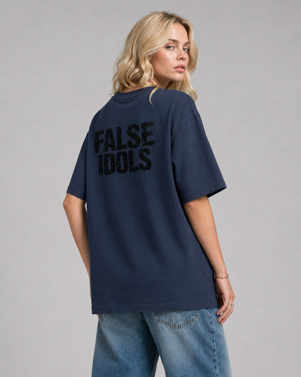 Petite Crew Neck Sunfade Edge T-Shirt