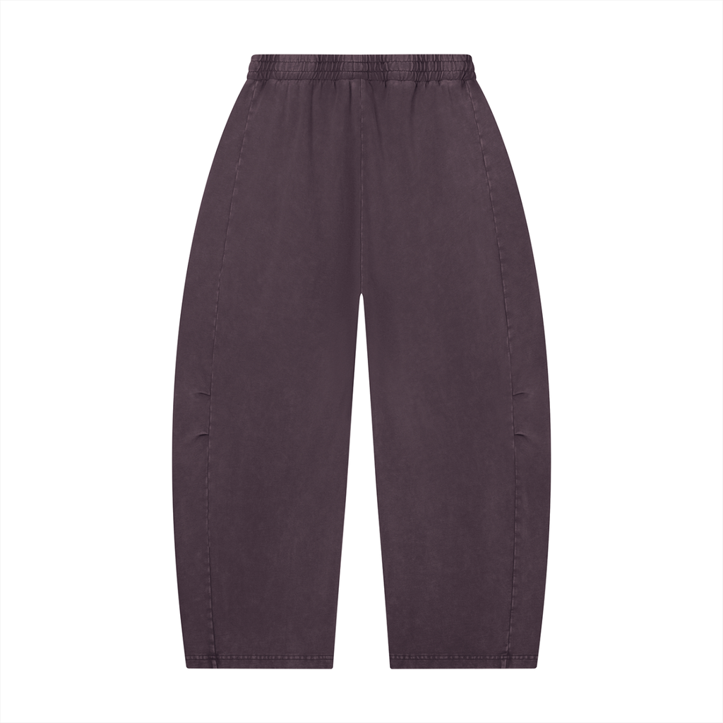 Unisex Mineral Wash Barrel Leg Pants