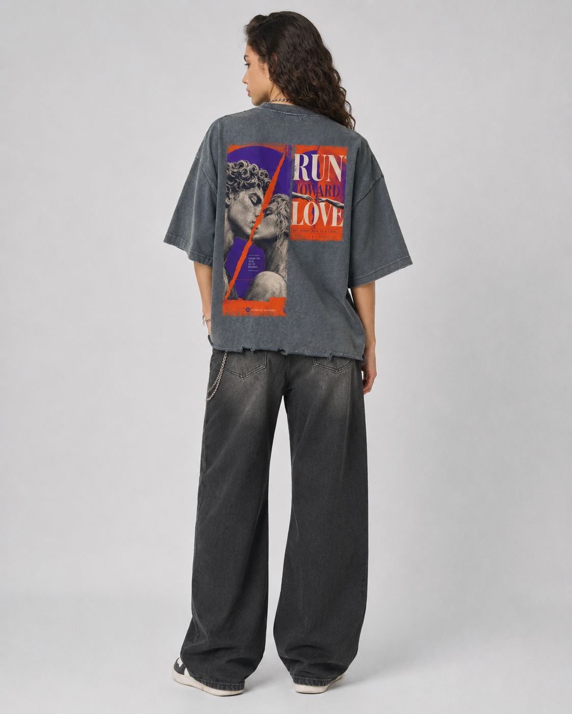 Snow Wash Raw-Hem Boxy T-shirt