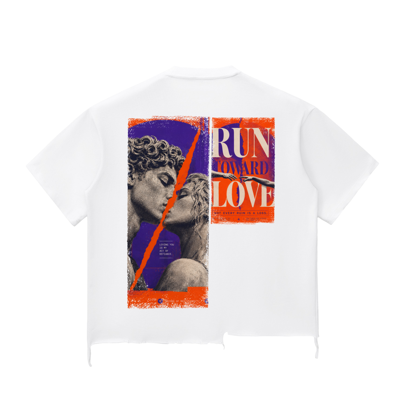 Snow Wash Raw-Hem Boxy T-shirt