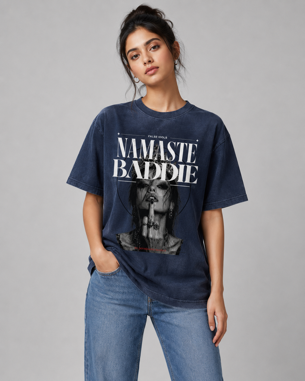 Unisex Crew Neck Sunfade Edge T-Shirt