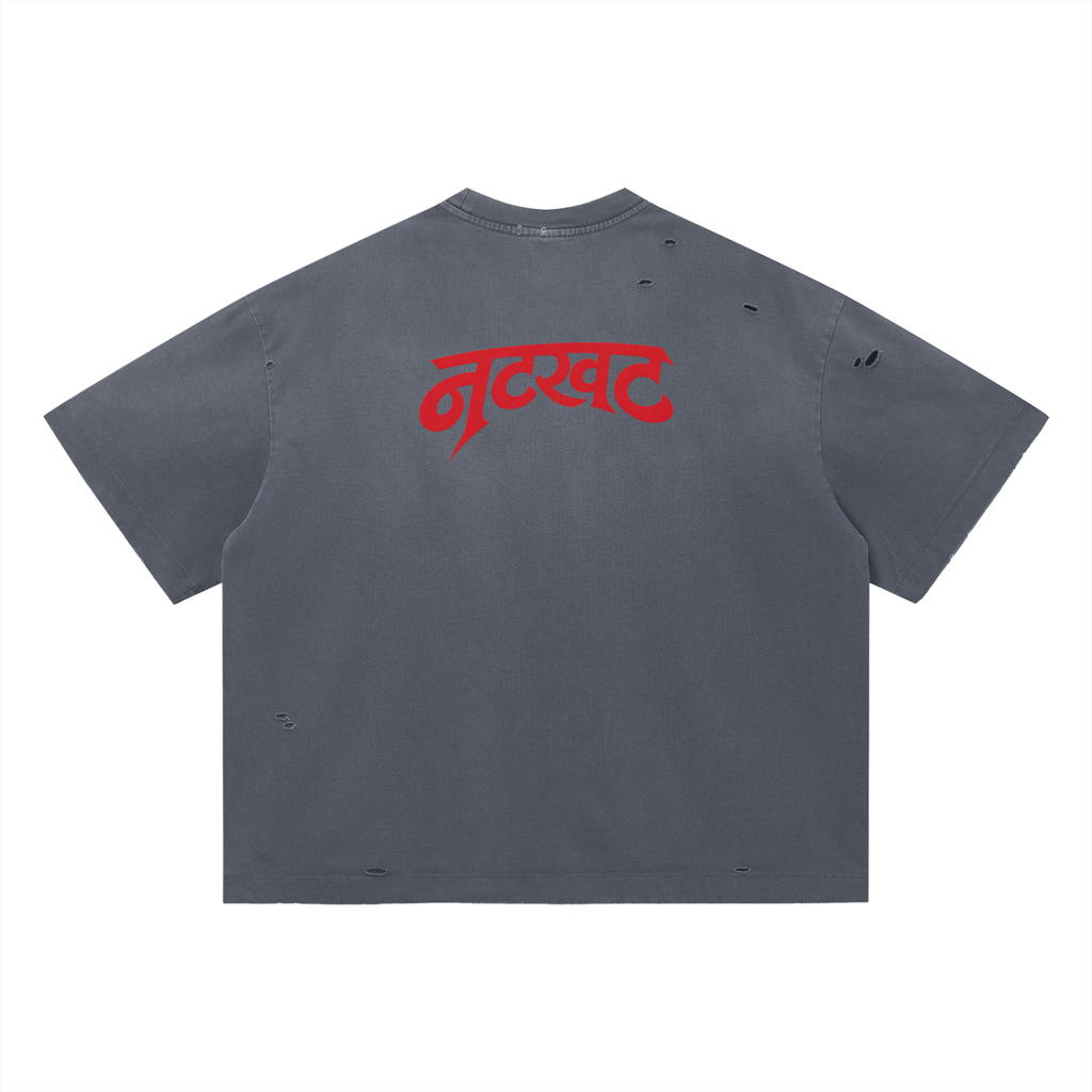 Vintage Washed Distressed Boxy Oversized T-Shirt
