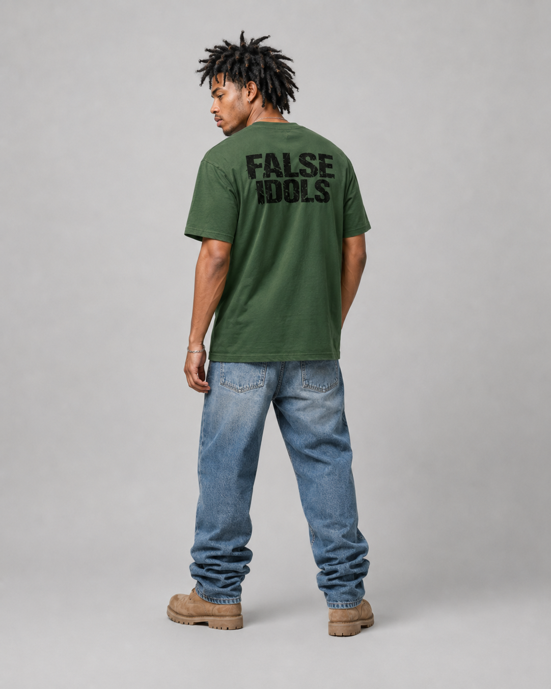 Petite Crew Neck Sunfade Edge T-Shirt