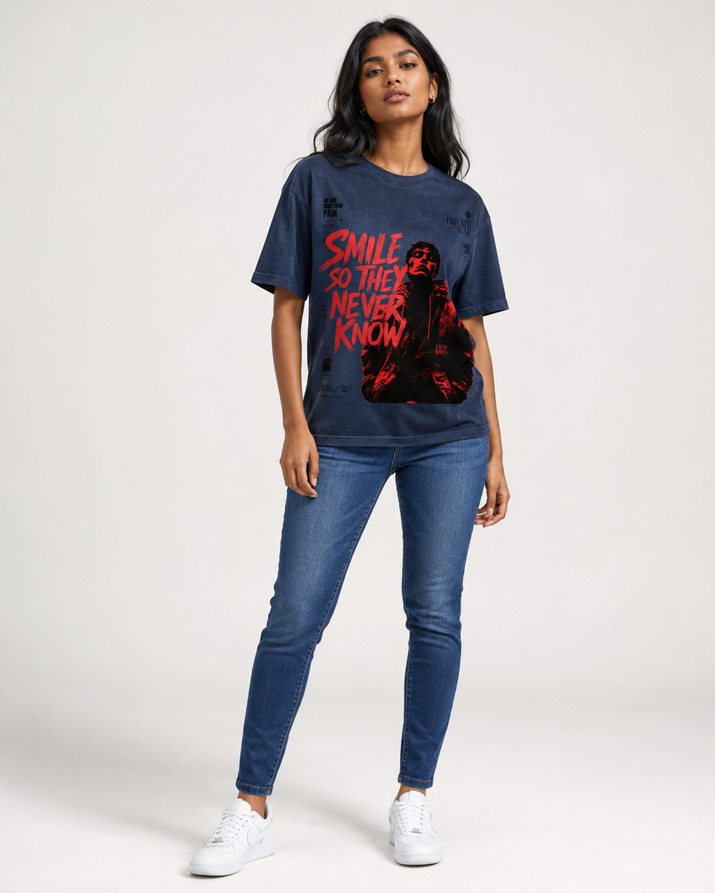 Unisex Crew Neck Sunfade Edge T-Shirt
