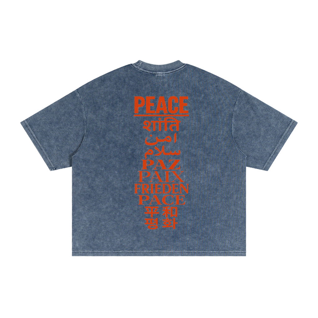 Textured Waffle Washed Boxy T-Shirt