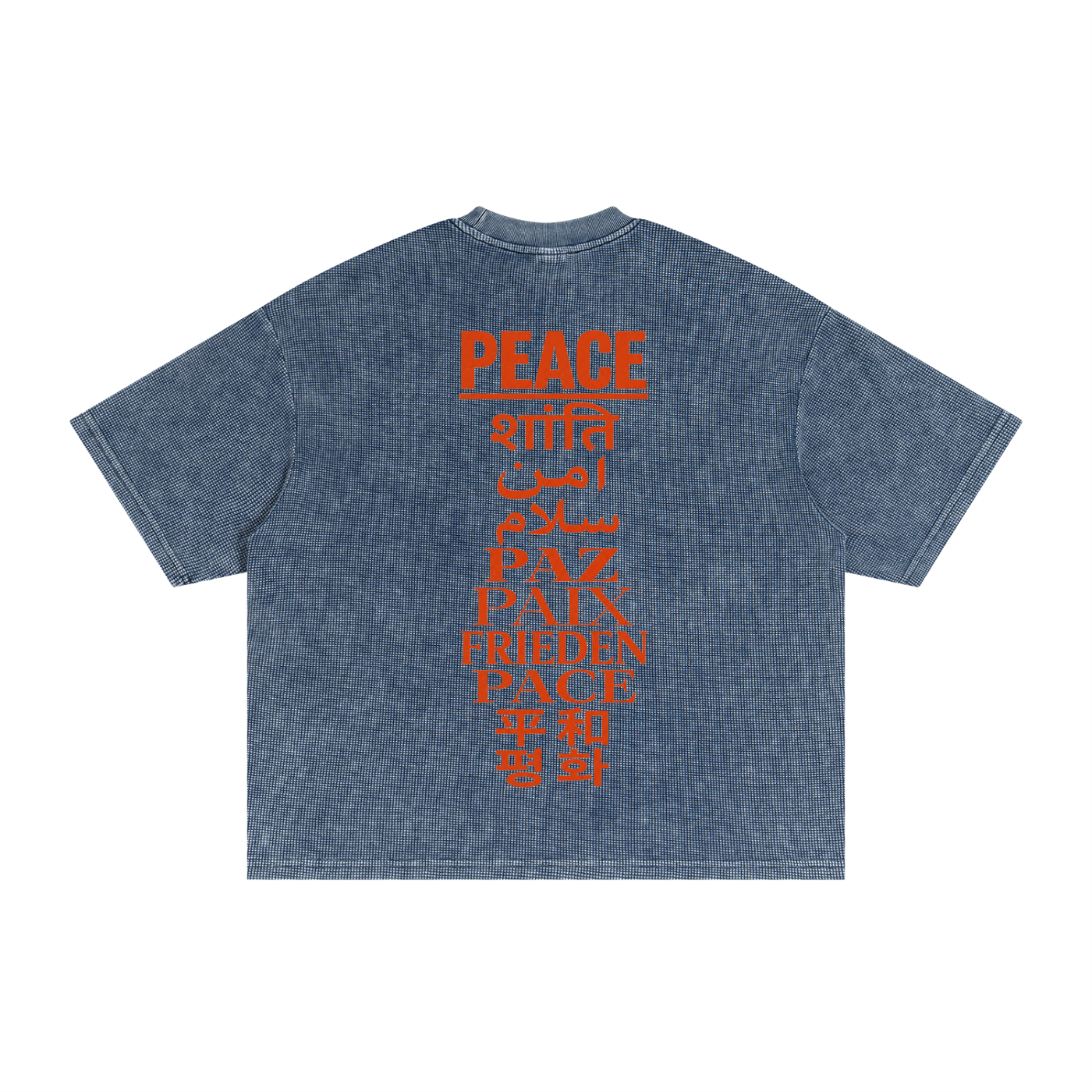 Textured Waffle Washed Boxy T-Shirt