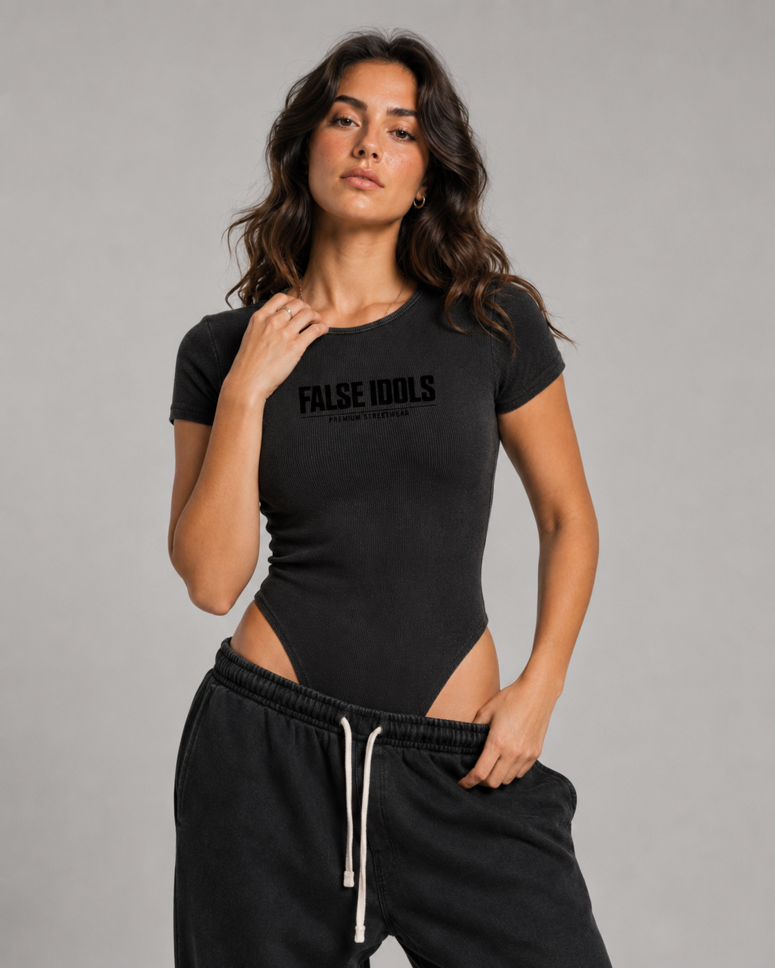 Women's Mineral Wash Crewneck Bodysuit