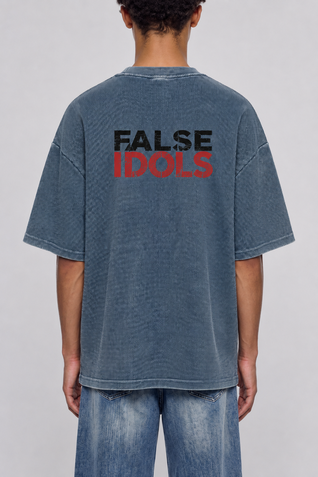 Textured Waffle Washed Boxy T-Shirt