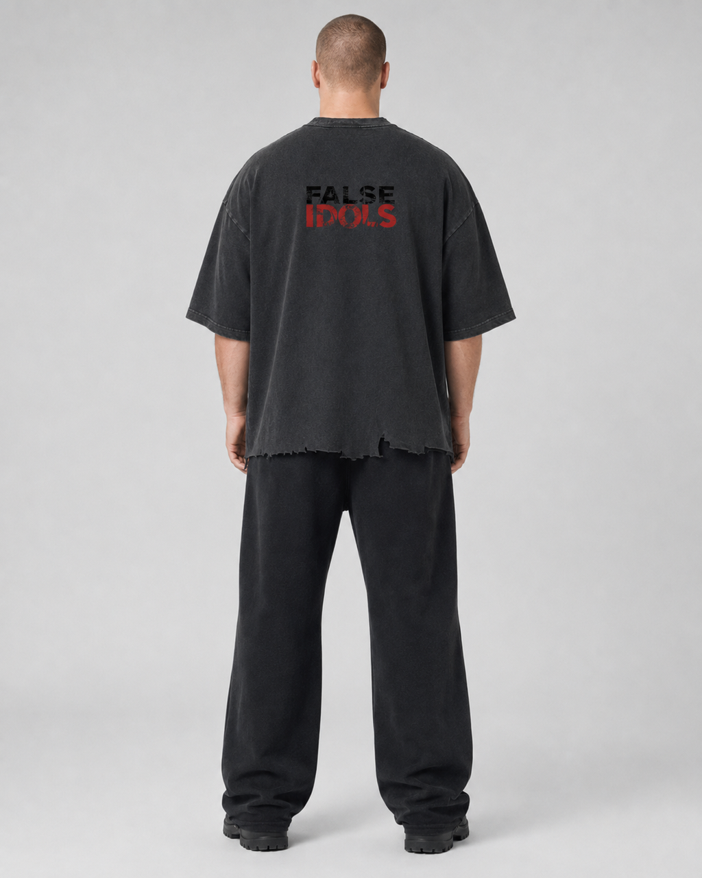 Snow Wash Raw-Hem Boxy T-shirt
