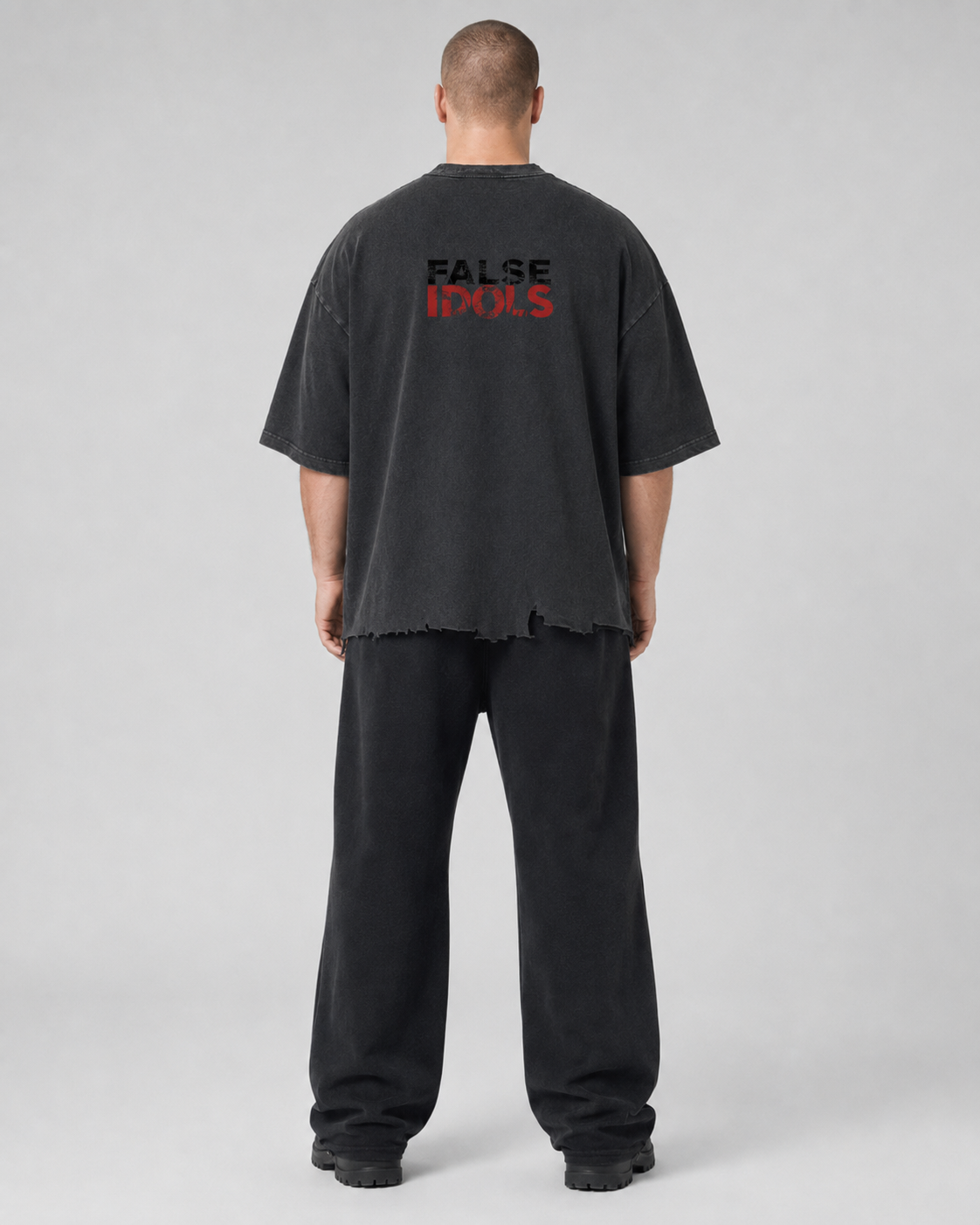 Snow Wash Raw-Hem Boxy T-shirt
