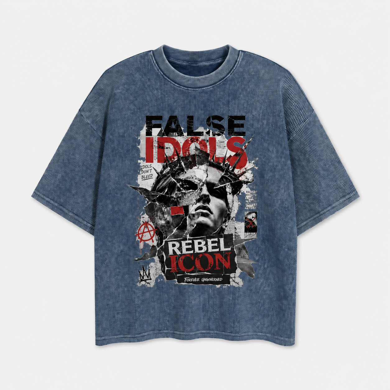 Textured Waffle Washed Boxy T-Shirt