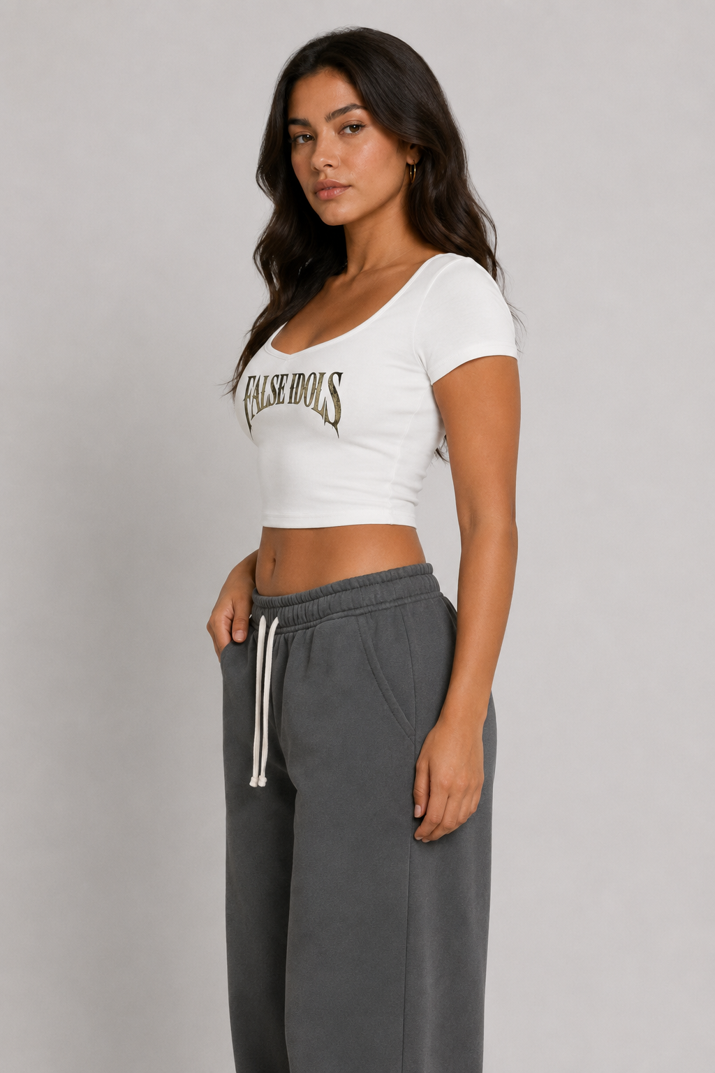 Women's Slim Cap Sleeve Crop T-Shirt