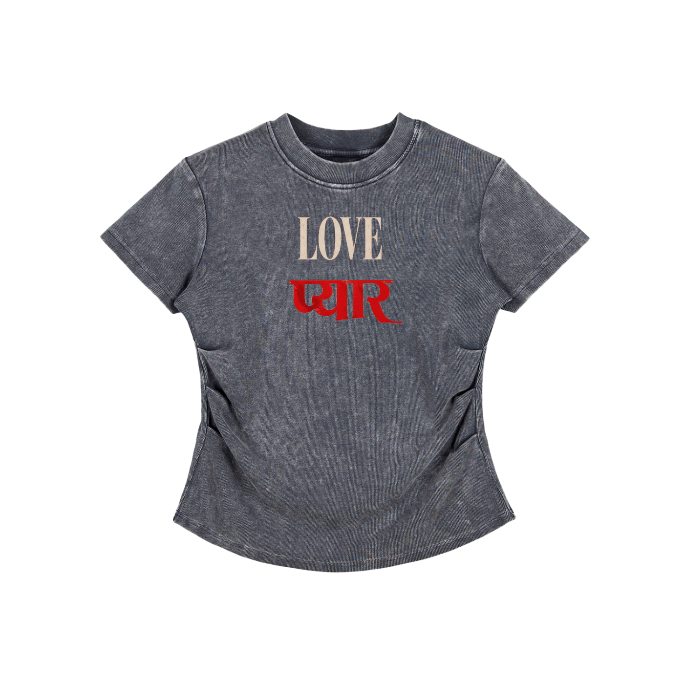 Vintage Washed Bodycon Cotton T-Shirt
