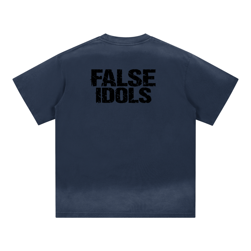 Petite Crew Neck Sunfade Edge T-Shirt